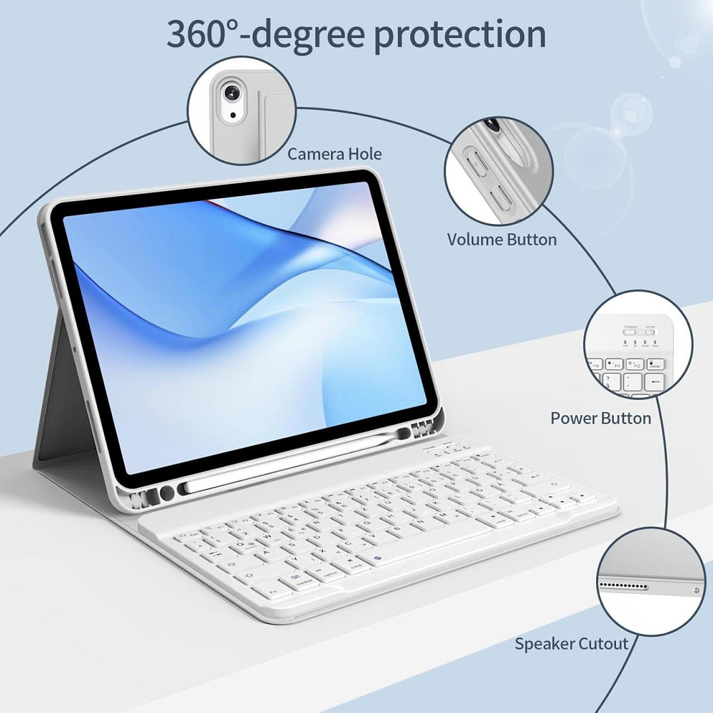 Чехол с клавиатурой для iPad Air 11-inch(M2) 2024/ iPad Air 5 2022/Air 4 2020 10.9/iPad 4-го покол. 10.9 / iPad Pro 11 2018 Днепр - изображение 3