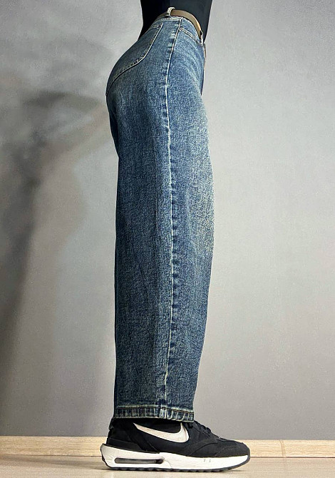 Джинсы женские Vanver 8252 skater jeans широкие с ремнем синие, синий, 28, 28, 77 см, 106 см Киев - изображение 20