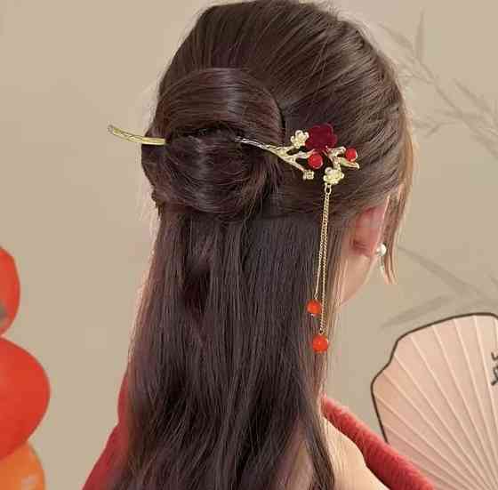 Шпилька-паличка для волосся "Троянда" 170 мм Сміла