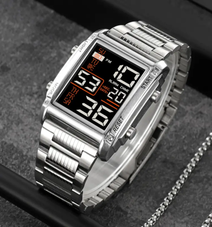 Чоловічий наручний годинник Skmei 2206 (Сріблястий з чорним циферблатом) Київ