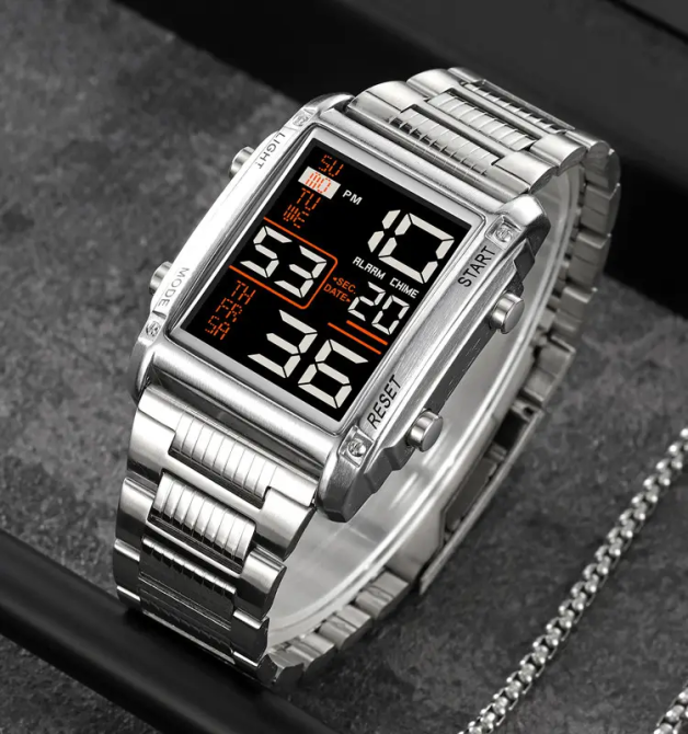 Чоловічий наручний годинник Skmei 2206 (Сріблястий з чорним циферблатом) Київ - фото 3