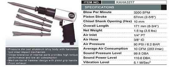 Молоток пневматичний (пневмозубило) TOPTUL KAHA3217 Чернігів