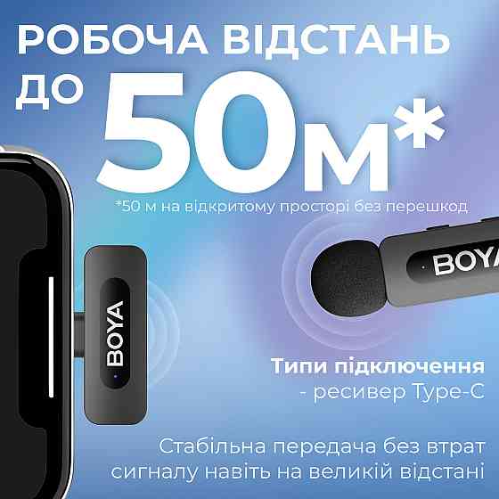 Мікрофон BOYA BY-V20 Type-C Black ( 15707 ) Харків