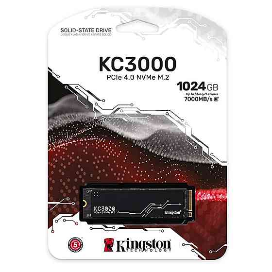 SSD M.2 Kingston KC3000 1024GB NVMe 2280 PCIe 4.0 x4 3D NAND TLC Київ