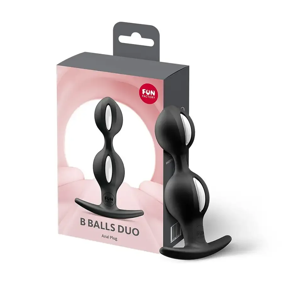 Анальные шарики Fun Factory B BALLS DUO Black, эффект вибрации, диаметр 3,2 и 3,6 см Львов - изображение 3
