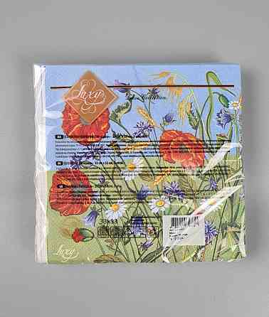 Салфетки бумажнае  (ЗЗхЗЗ, 18шт)"Маки " Luxy  (1 пачка) Харків