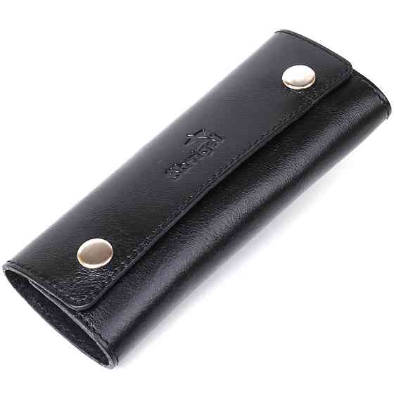 Стильна шкіряна ключниця Чорний (SHVIGEL) Київ