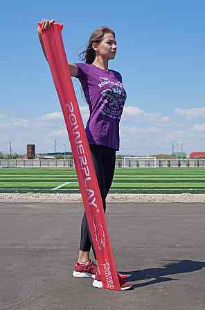 Стрічка-еспандер для фітнесу та реабілітації PowerPlay 4112 0.6мм MediBand Heavy Червона (11кг) Луцк