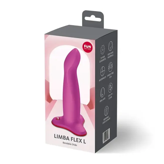 Фалоімітатор Fun Factory LIMBA FLEX L Magenta, гнучкий, з ефектом пам’яті, підходить для точки G Львів