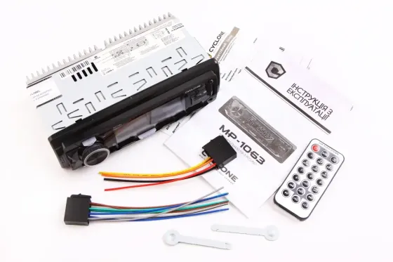 Автомагнітола Cyclone MP-1063 RGB BA BT/USB/MicroSD/ISO/доп. розїзд /iCar Link Вінниця
