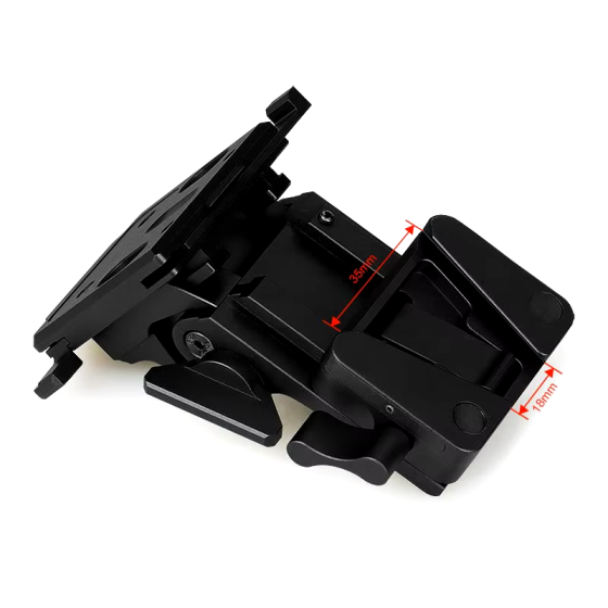 Комплект креплений на шлем для ПНВ PVS-7, PVS-14, PVS-15, PVS-18 (алюминий) Черный Винница