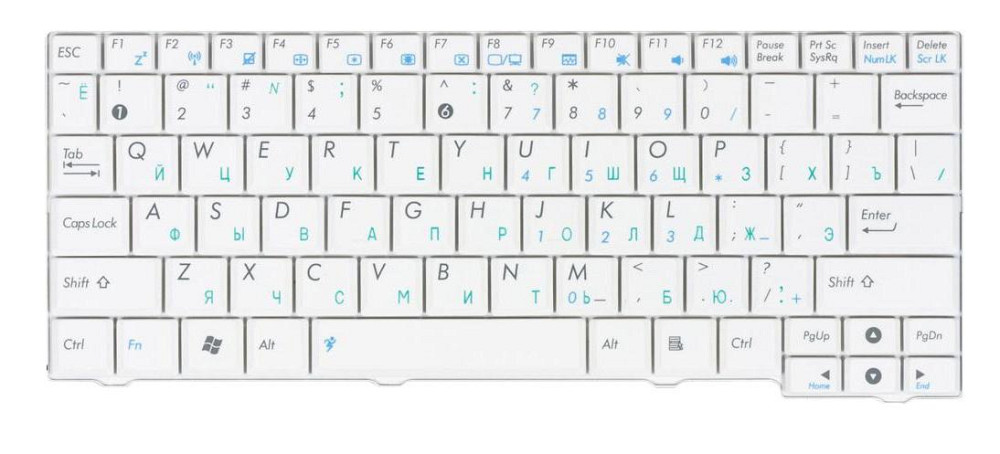 Клавиатура для ноутбука Asus EEE PC (MK90H) White, RU Винница - изображение 2
