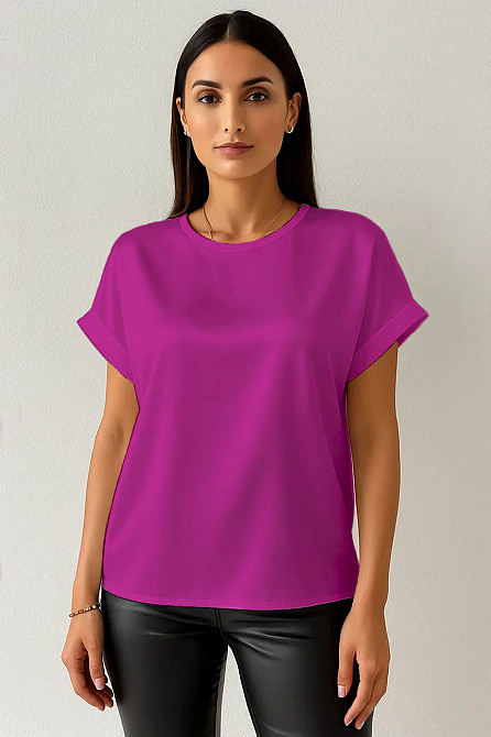 Женская футболка из шелка Малиновый L Харьков - изображение 3