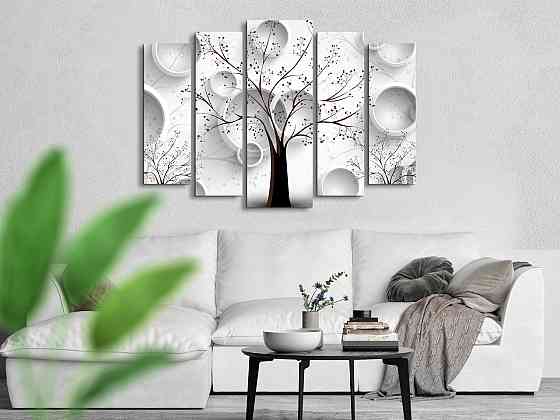 Модульна картина у вітальню / спальню Абстракція Дерево Art-408_5 ( 80х118см ) Київ