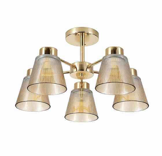 Люстра стельова на 5 плафонів VALESO XL25803-5 для вітальні та спальні Золото XL25803-5 Коломыя