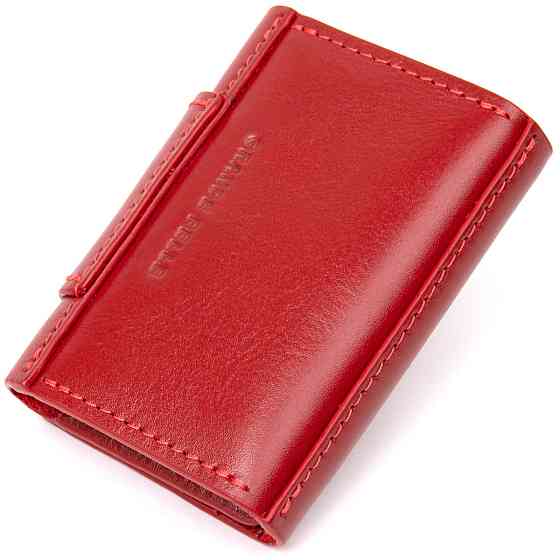 Шкіряна візитниця GRANDE PELLE 11412 Червоний Київ