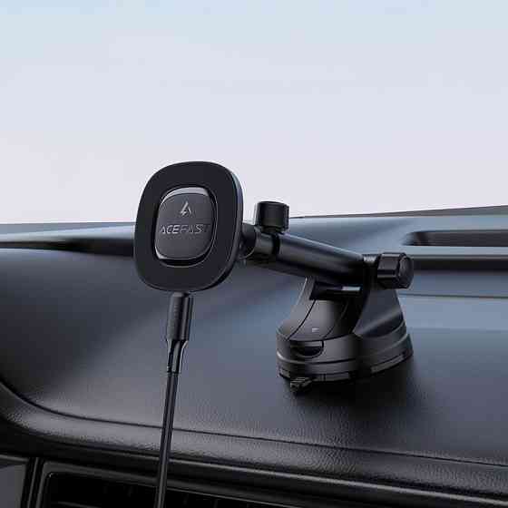 Автомобільний тримач для телефону з БЗП ACEFAST D47 magnetic wireless charging car holder for dashboard Black Одеса