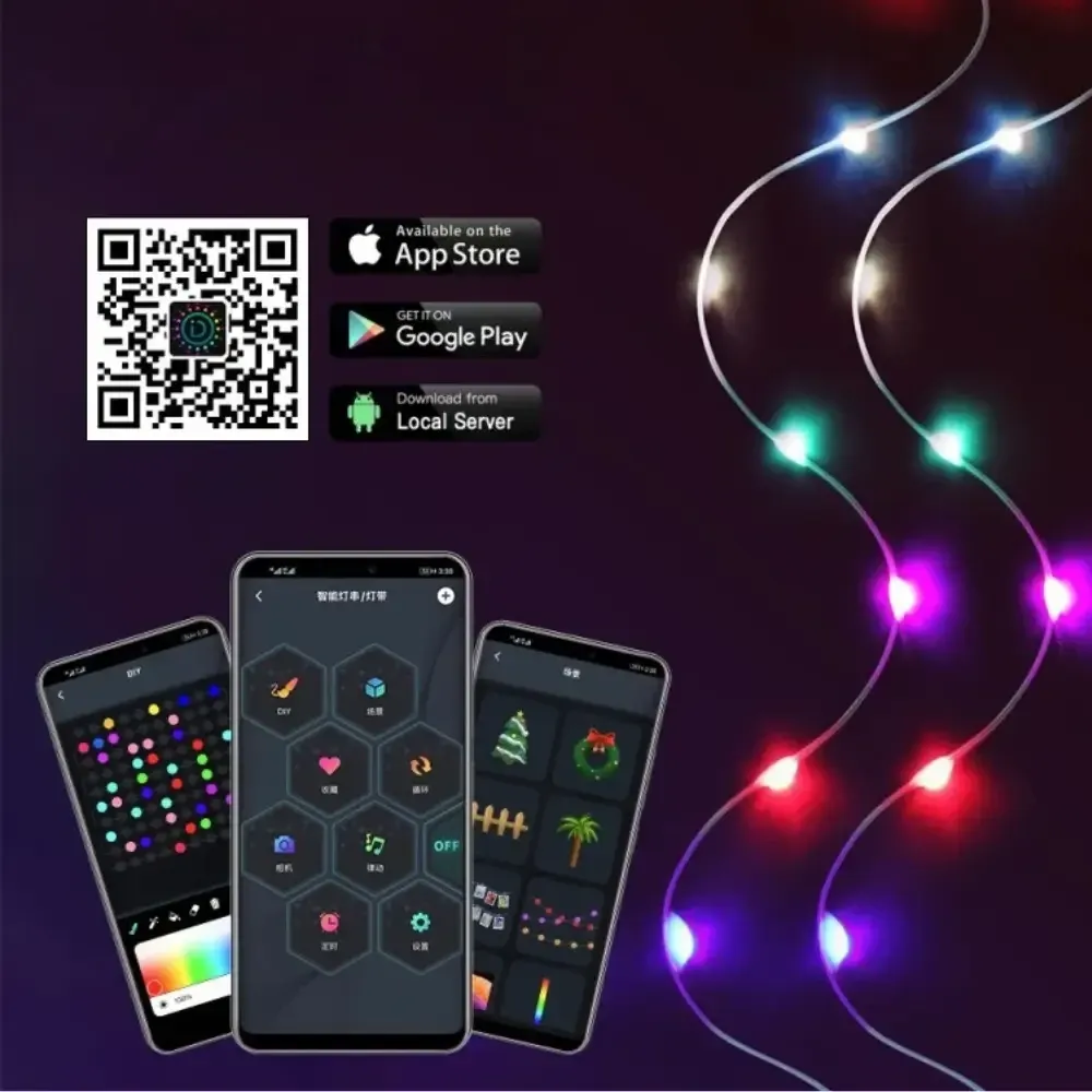 Умная смарт гирлянда Niki Light smart роса rgb управления через смартфон пульт 20 метров 200 лед Киев - изображение 4