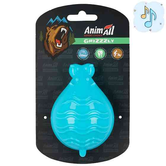 AnimAll GrizZzly АнімАлл Грізлі Іграшка для собак Бегемот, 10×7×7,2 см, синій Київ
