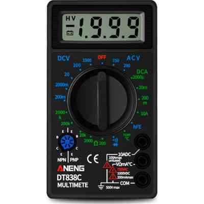Цифровий мультиметр ANENG AN-DT838C, V, A, R, C, функція hFE (AN-DT838C) Вінниця