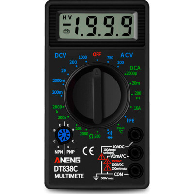 Цифровой мультиметр ANENG AN-DT838C, V, A, R, C, функція hFE (AN-DT838C) Винница - изображение 1