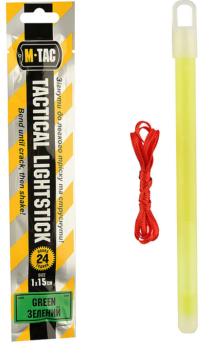 Одноразове Хімічне світло 15 см зі шнуром до 24 години M-Tac (711500424) Зелений Нововолинськ - фото 1