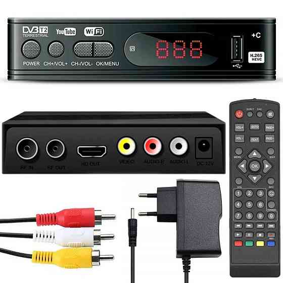 Цифровий тюнер з підтримкою wi-fi адаптера 5-12v + пульт, DVB T2 0967 / Приставка Т2 / Цифровий ресивер для тв Київ