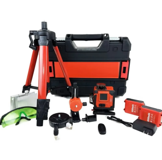 Лазерний рівень акумуляторний KRAFFTEC M16, 16 ліній, зелений промінь, 4D, самовирівнювання, кейс Одеса