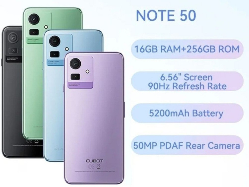 Новинка! CuBot Note 50-8+8/256Gb. 6.56" , 5200mAh. Київ - фото 1