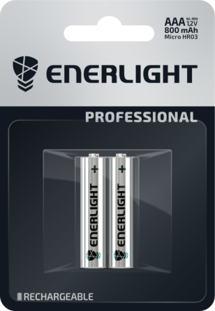 Акумулятор мініпальчик ENERLIGHT Professional AAA 1.2V 800mAh блістер 2 шт Рівне