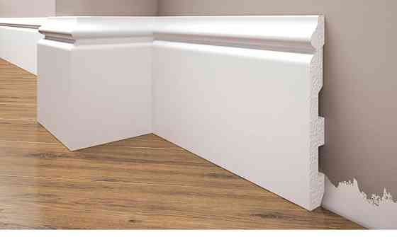 Плинтус под покраску из дюрополимера Элегант LPC - 24 ( 2.44м.п.) 136х16.8мм Днепр