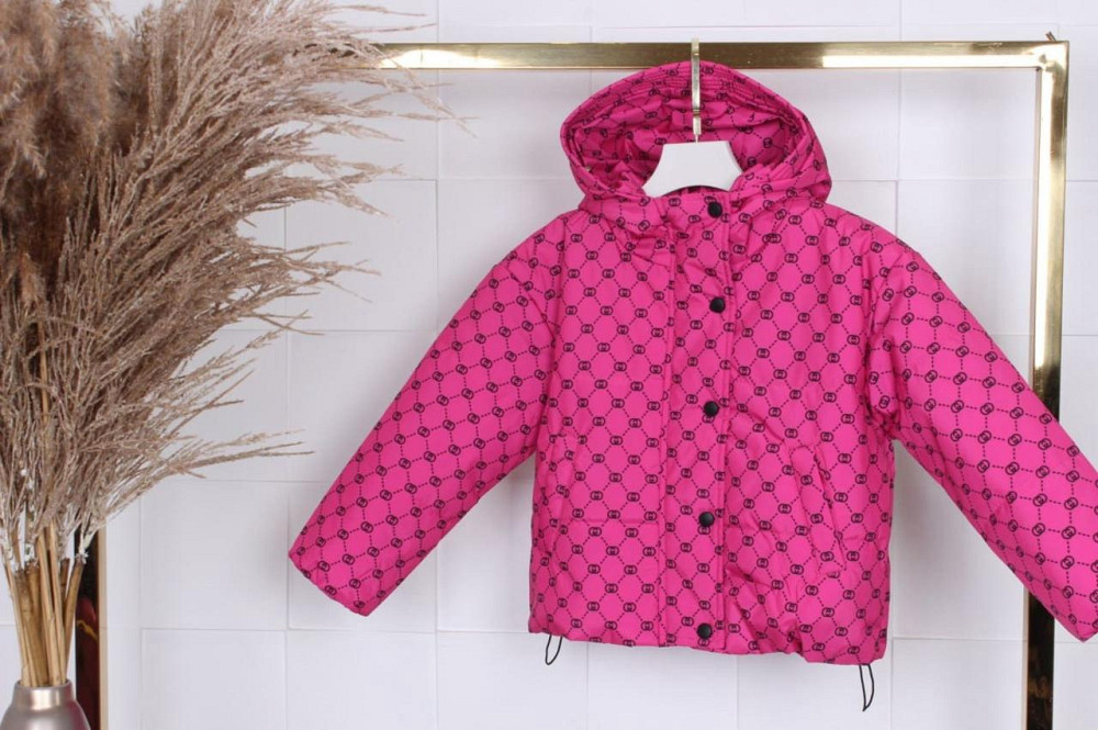 Демисезонная курточка для девочки оверсайз малиновая 116,122,128,134,140 Николаев - изображение 1