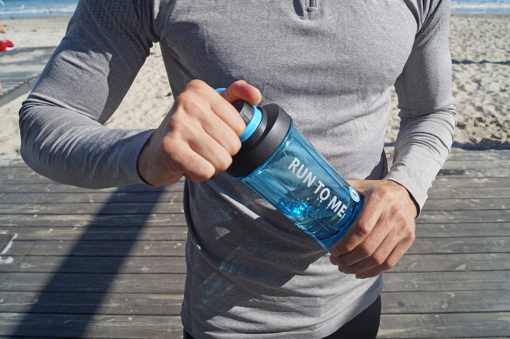 Шейкер спортивний з контейнером Casno 600 мл KXN-1199 з вінчиком Синій Каменское - изображение 10