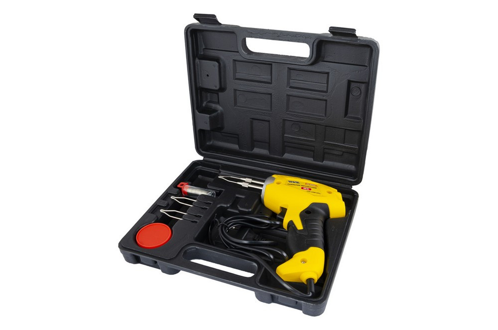 Паяльник імпульсний MASTERTOOL з трансформатором 100 Вт/220-240 V/50 Hz 0-400°С LED пластиковий кейс/аксессуари 44-0000 Коломыя - изображение 8