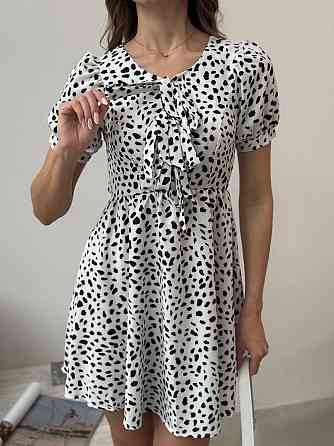 Жіноче легке романтичне мініплаття у квітковий принт турецький софт Білий, 42/44 Одеса