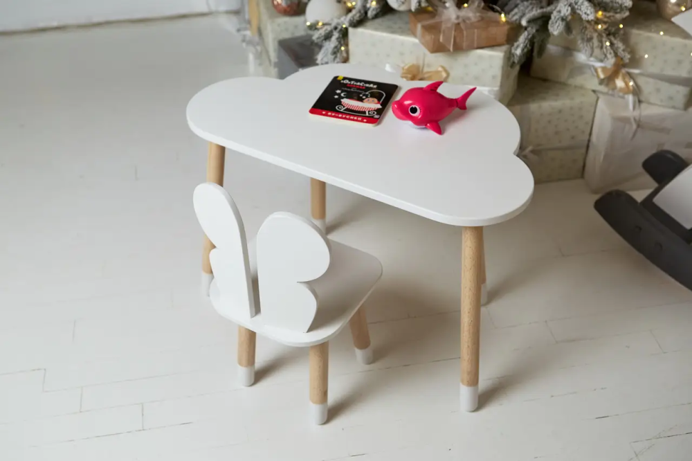 Дитячий столик Хмара та стільчик Метелик білий Вінниця - фото 5