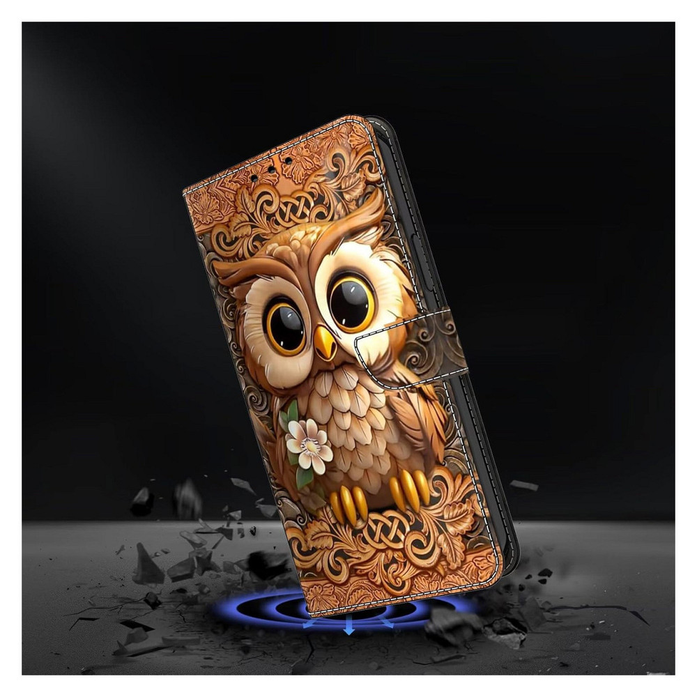 Чохол-фліп для Xiaomi Redmi Note 14 Pro / Note 14 Pro+ 5G Сови PU-шкіра Магнітний слот для карт захисний Київ - фото 2