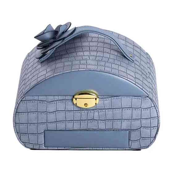 Yiwu Скринька для прикрас з еко шкіри 3 яруси із замком органайзер для ювелірних виробів HP-5-2 Коломыя