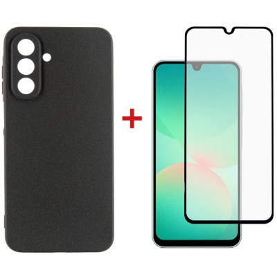 Чохол до мобільного телефона Dengos Kit Samsung Galaxy A26 Carbon + glass (Black) (DG-KM-137) Вінниця - фото 1