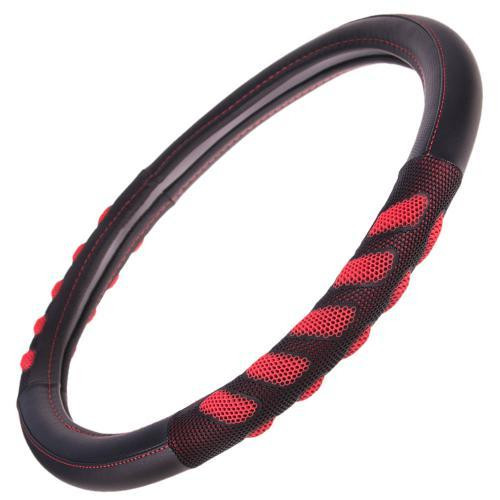 Чохол на кермо VLU-1808010 чорний/червоний M Харків - фото 5