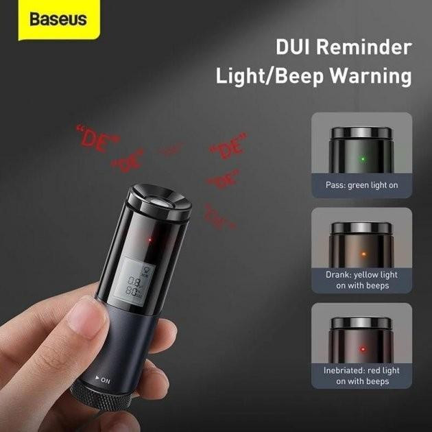 Алкотестер Baseus Digital Alcohol Tester Black Київ - фото 12
