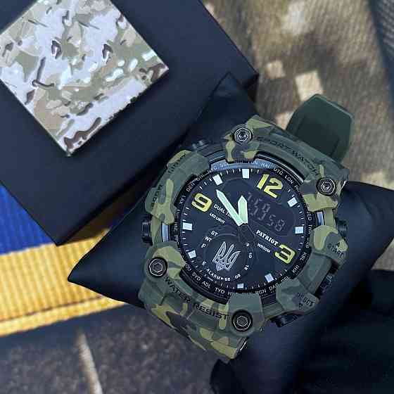 Patriot 004CMGRUASI Тризуб срібло Зелений камуфляж + Коробка. SBR Київ