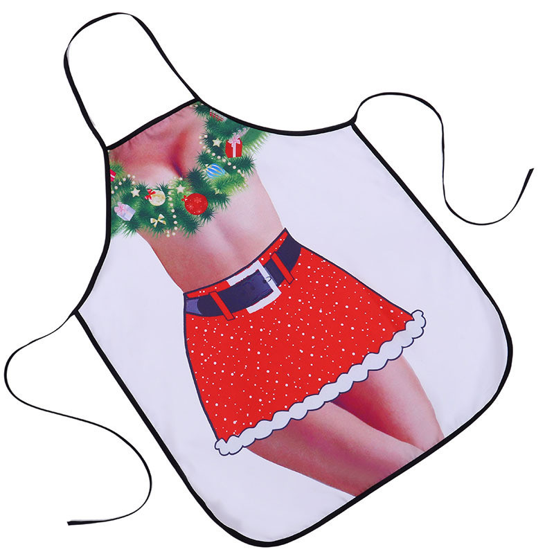 Новорічний фартух з приколом жіночий 75 на 60 см різнобарвний Київ - фото 2