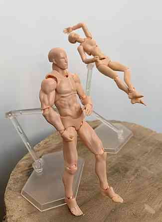 Рухливі фігурки RESTEQ, манекен людини. Статуетки для художника з підставкою 13см, шарнірні фігурки Київ