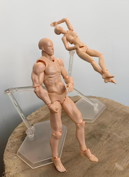 Рухливі фігурки RESTEQ, манекен людини. Статуетки для художника з підставкою 13см, шарнірні фігурки Київ - фото 3