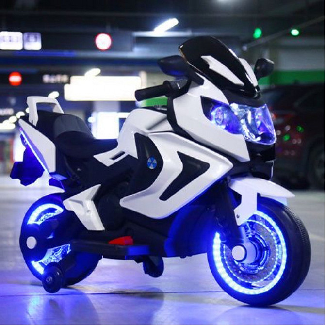 Дитячий електромотоцикл SPOKO SP-1600 мотоцикл на акумуляторі для дітей Білий Київ - фото 1