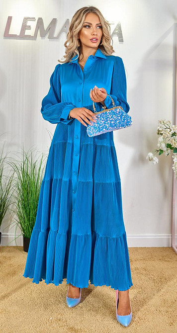 Шелковое платье плиссе (50) Киев - изображение 3