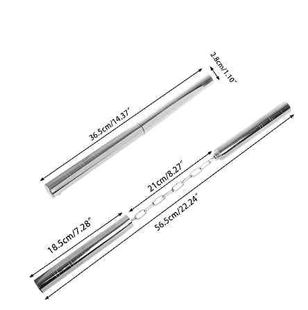 Складные стальные нунчаки RESTEQ 36,5 см — металлические тренировочные палки для единоборств, боевых искусств, трюков и коллекции Киев