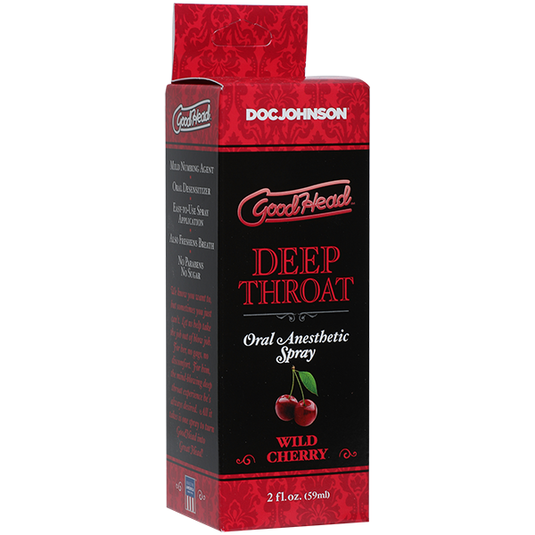 Спрей для минета Doc Johnson GoodHead DeepThroat Spray – Wild Cherry 59 мл для глубокого минета Sex Aura Киев - изображение 2