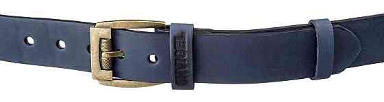 Чоловічий ремінь шкіряний Синій (SHVIGEL) Київ